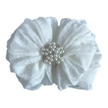 Rockin Royalty-Pearl Ruffled Headband