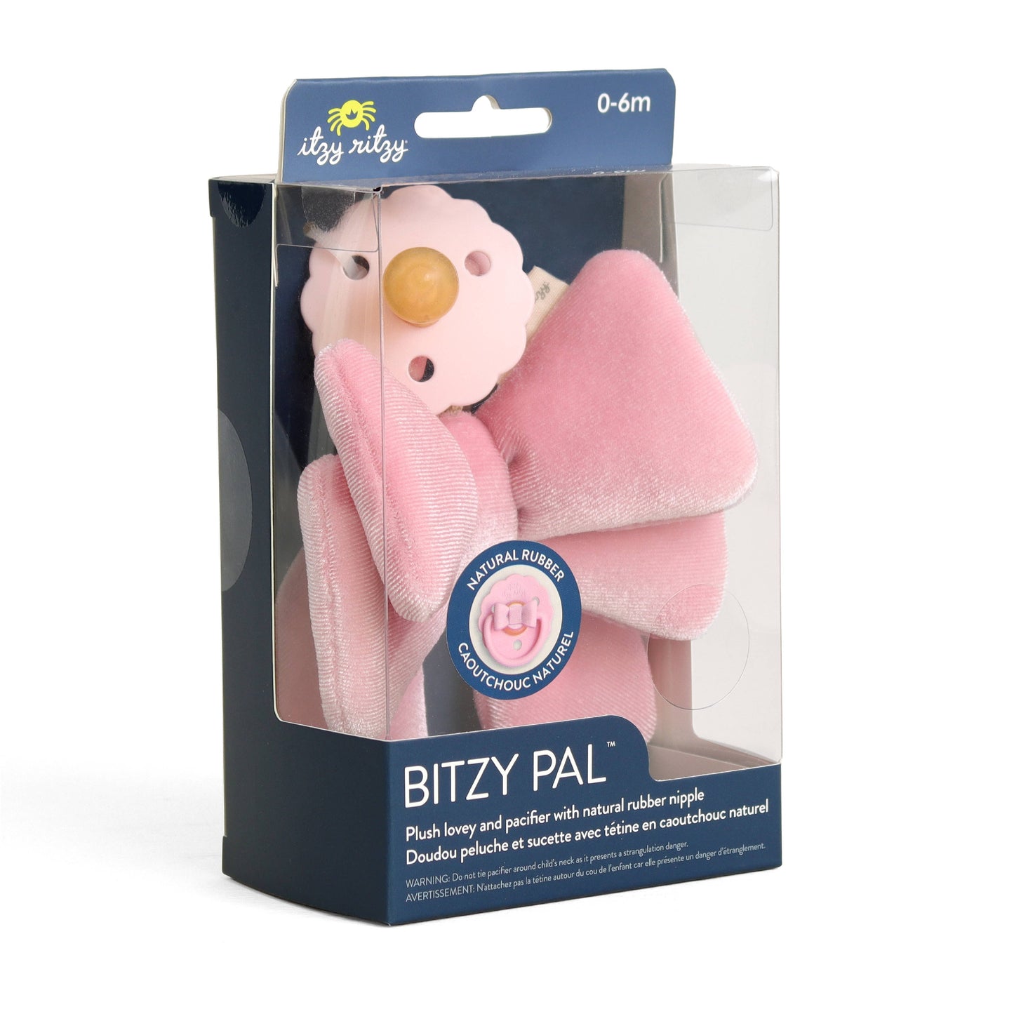 *NEW OPTIONS* Bitzy Pal Natural Rubber Pacifier & Plush: Bow