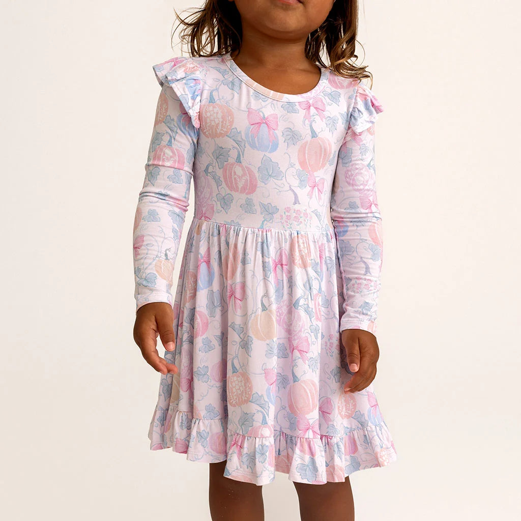 Posh Peanut Posh Pumpkins Ruffled Twirl Dress