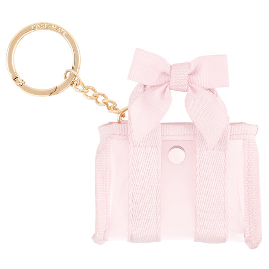 Case-Mate Tini Tote Keychain Charm: Ballet Pink Bow