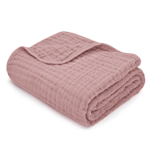 Comfy Cubs Muslin Baby Blanket, 40" x 40" Swaddle Blanket