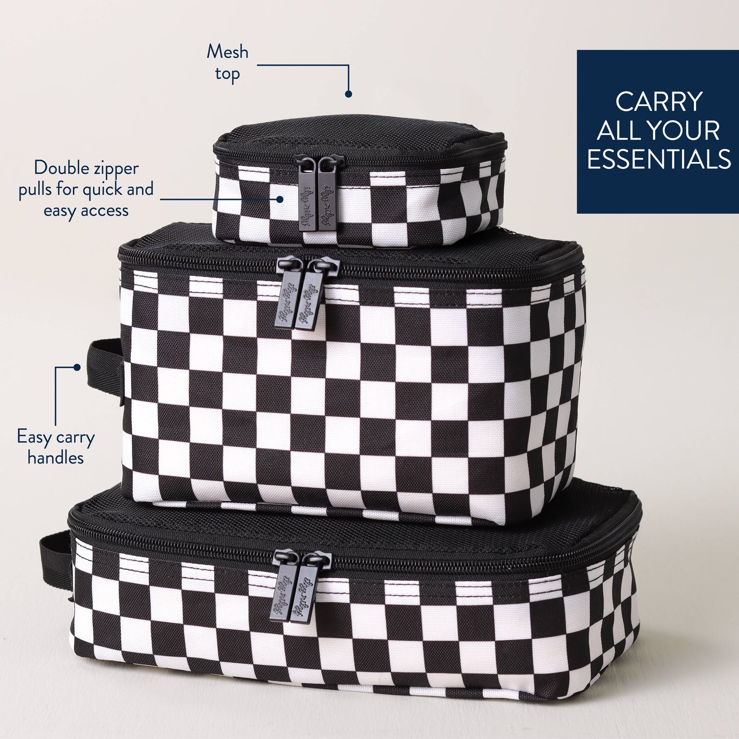 Itzy Ritzy Checkerboard Pack Like A Boss™ Packing Cubes