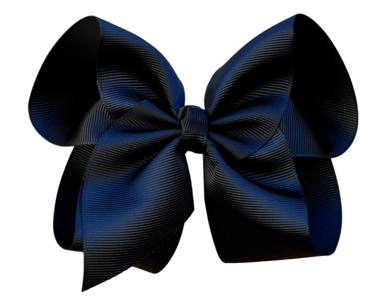 5 inch ( 2 inch Ribbon Width) Solid Grosgrain Bow: Black / 5 Inch