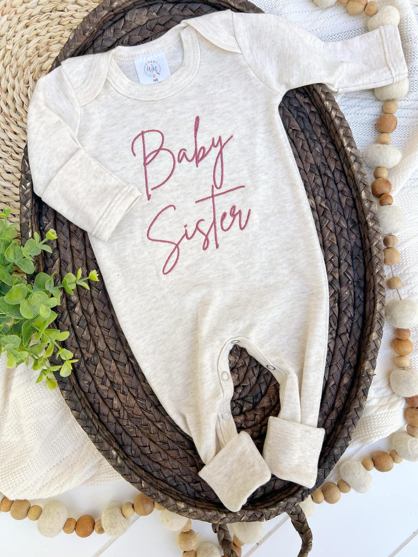 Baby Romper | Baby Sister Pink | Romper only