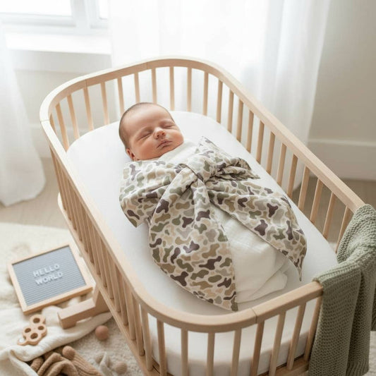 Newborn Swaddle Bow Sash Maternity Sash Camo