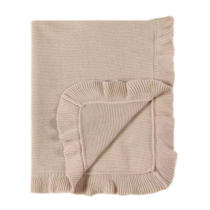 Nap Time RUFFLE Edge Cotton - Baby Quilt Blanket:
