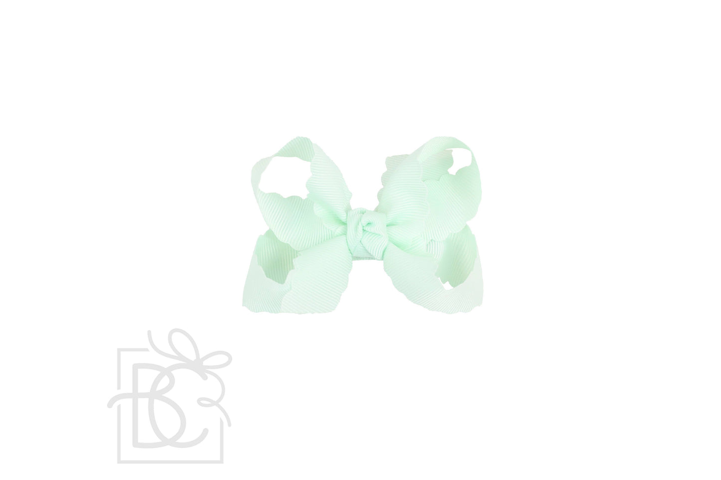 SCALLOPED EDGE BOW: Fresco / 5.5" Extra Large - 2.25" Ribbon on Alligator Clip