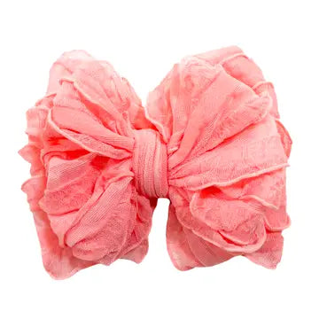 Rockin Royalty-Pink Grapefruit Ruffled Headband