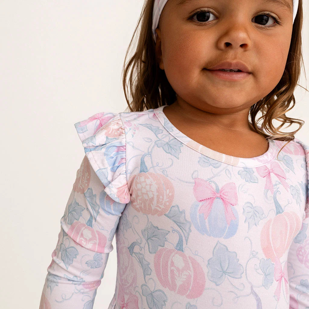 Posh Peanut Posh Pumpkins Ruffled Twirl Dress