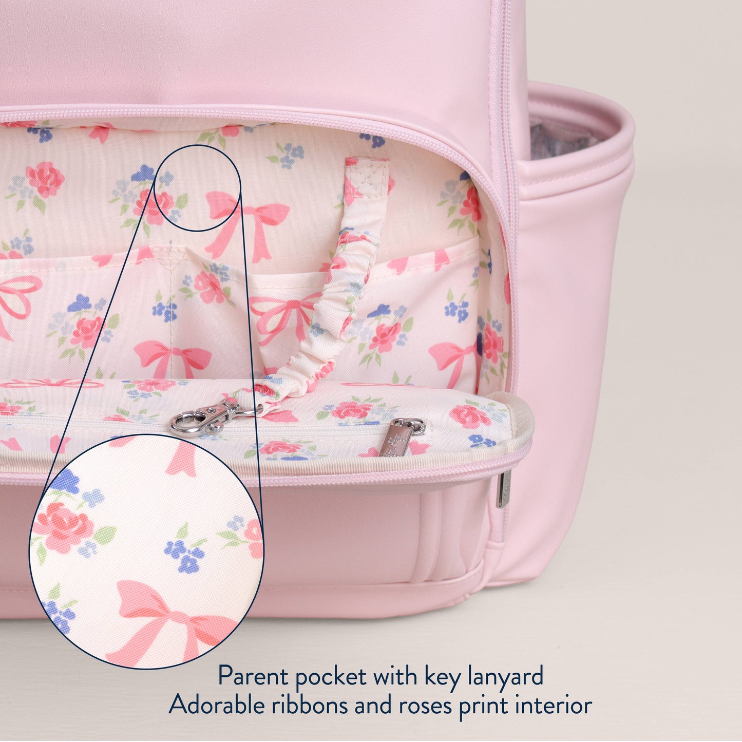 Itzy Ritzy Ribbons & Roses Boss Plus™ Backpack Diaper Bag