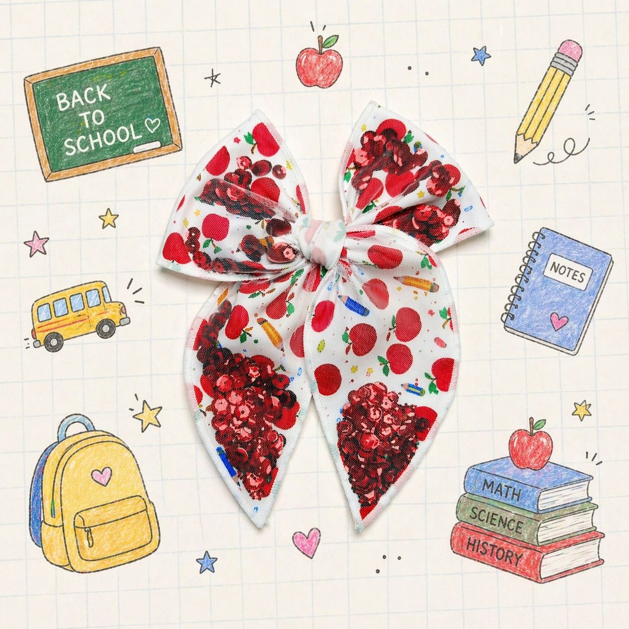 Mesh Shaker Bow - School Days