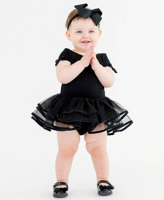 Girls Black Ballet Tutu Dance Leotard: Black / 2T/3T
