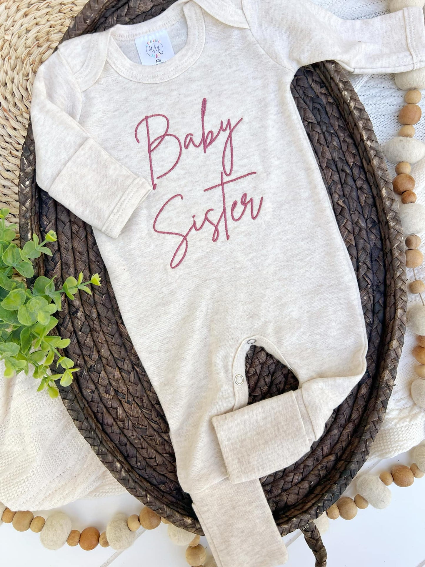 Baby Romper | Baby Sister Pink | Romper only