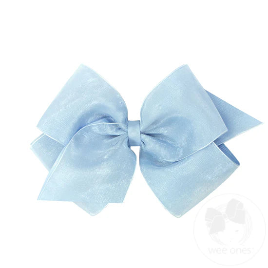 Wee Ones King Organza/Grosgrain Overlay Bow