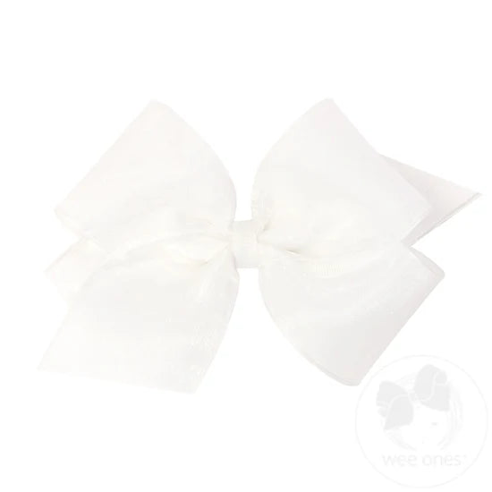 Wee Ones King Organza/Grosgrain Overlay Bow