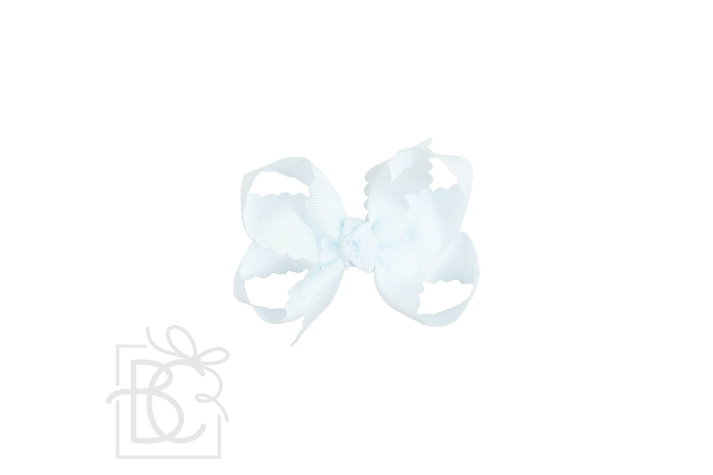 SCALLOPED EDGE BOW: Fresco / 5.5" Extra Large - 2.25" Ribbon on Alligator Clip