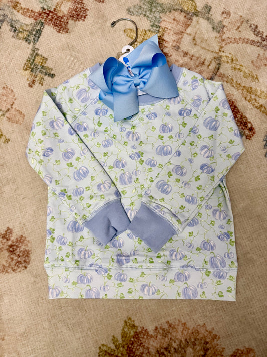 Three Little Ducks Blue Pumpkin Sweatshirt