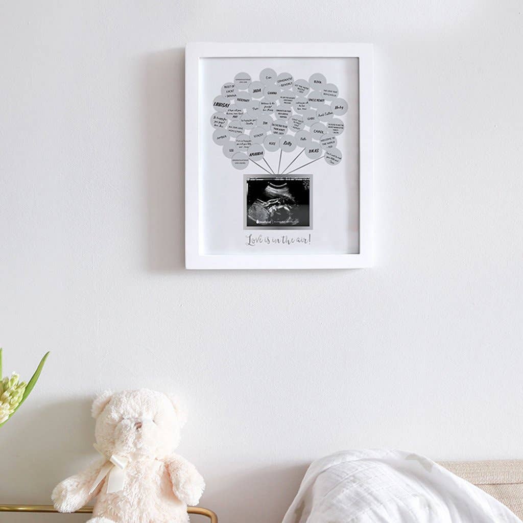 Baby Shower Guest Sonogram Frame & Sticker Set