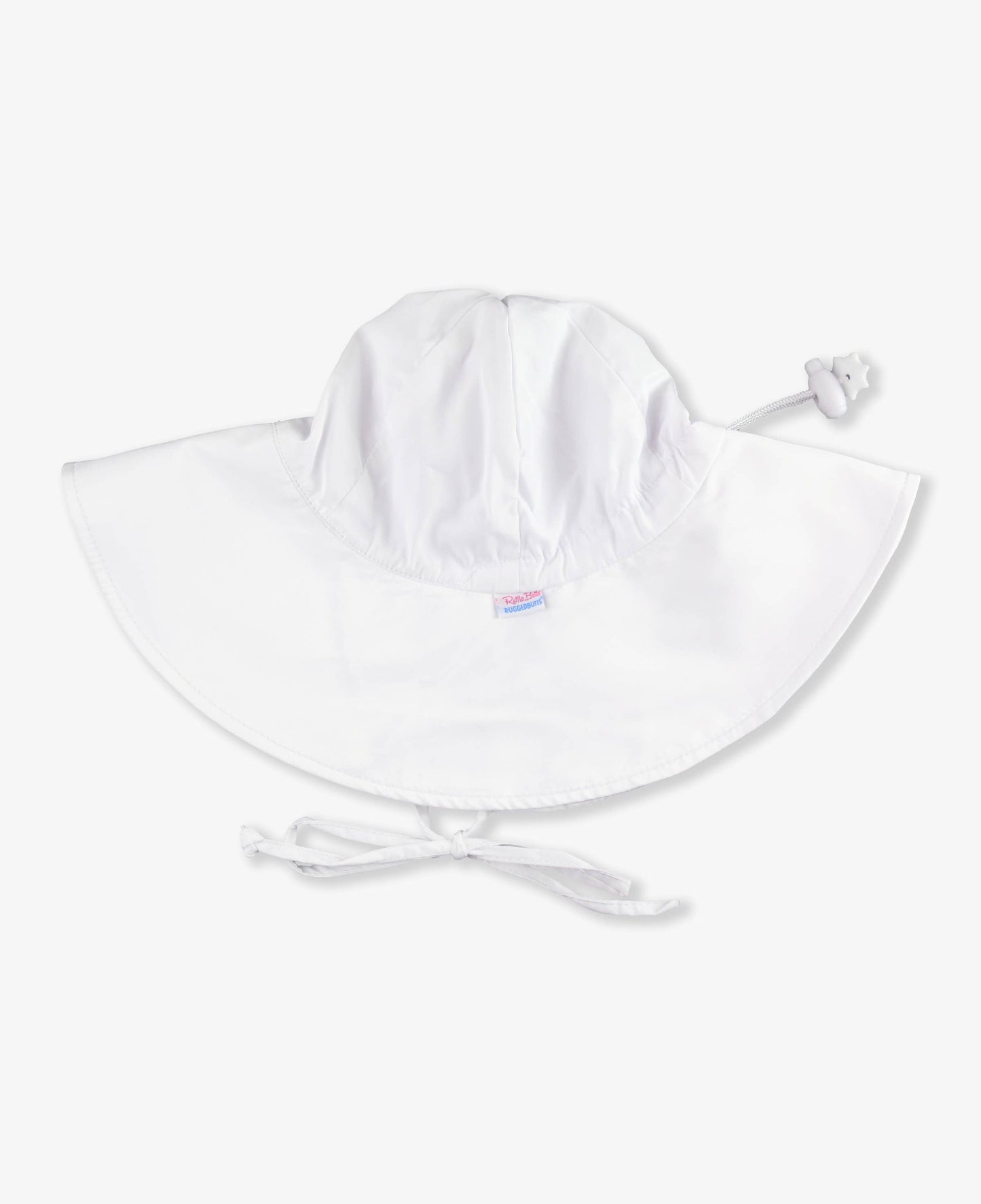 Kids White Sun Protective Hat: 0-6m