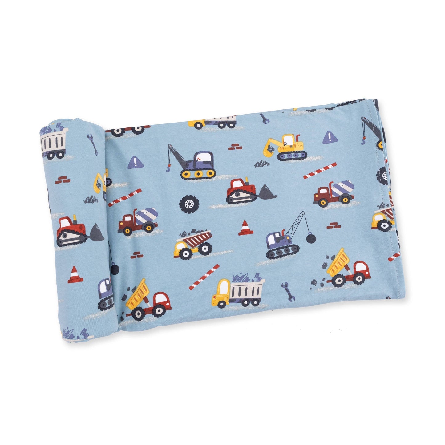 Crayon Construction - Swaddle Blanket: 45X45