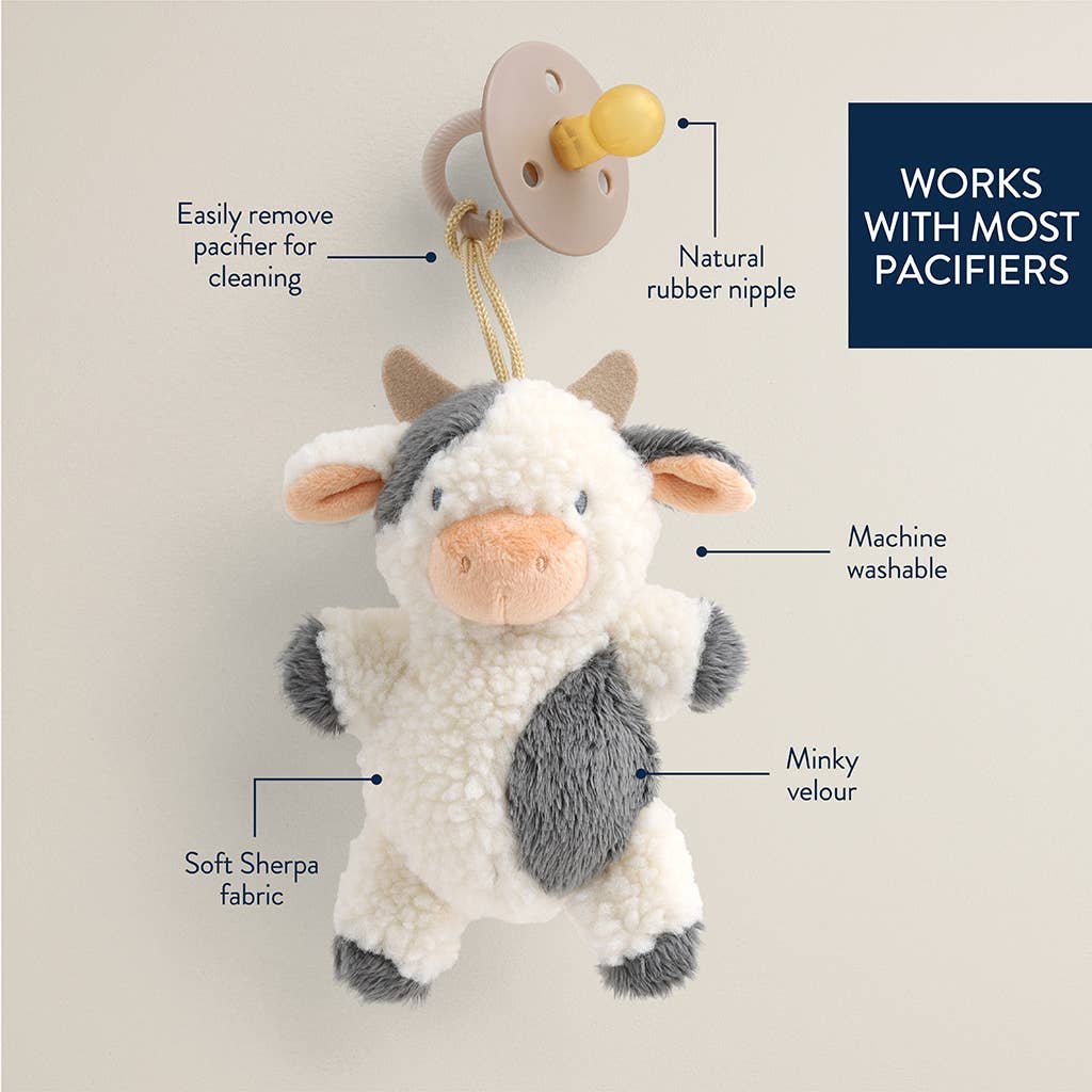 *NEW OPTIONS* Bitzy Pal Natural Rubber Pacifier & Plush: Bow