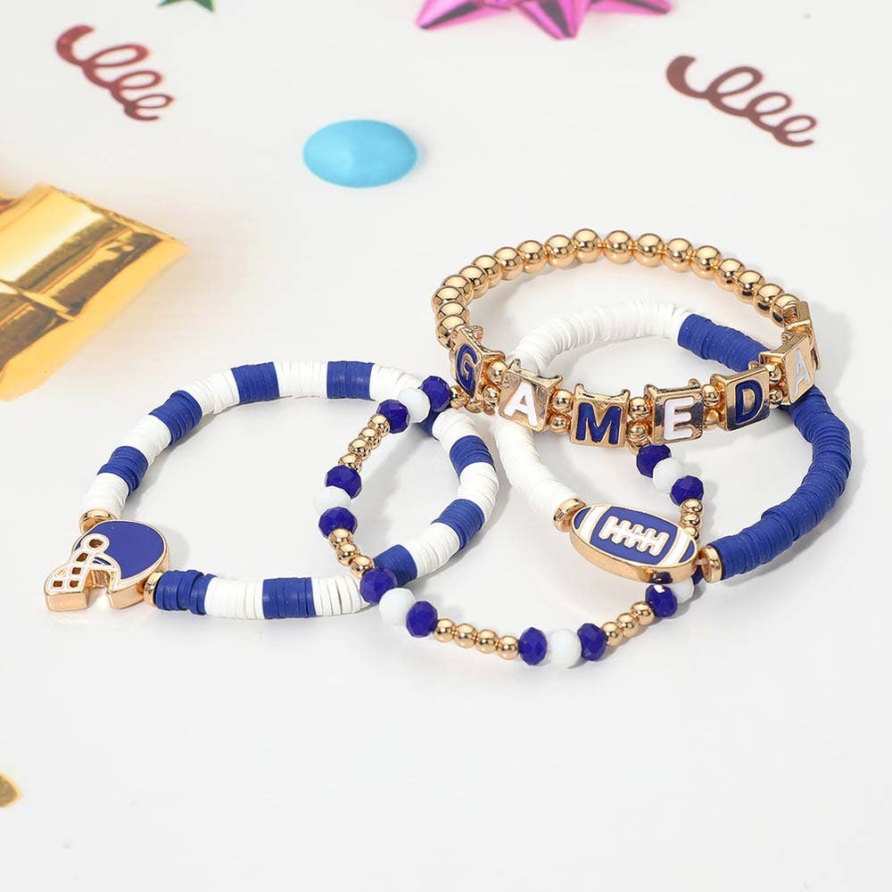 GameDay 4 piece Football Bracelet