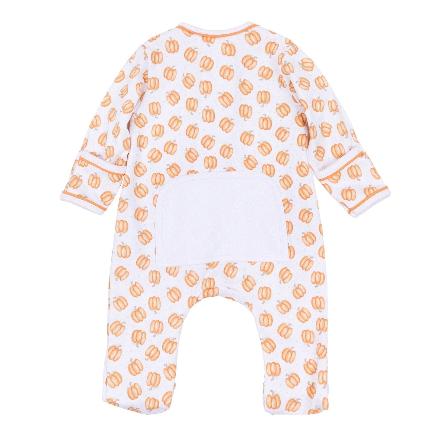 Magnolia Baby Pumpkin Print Zip Footie