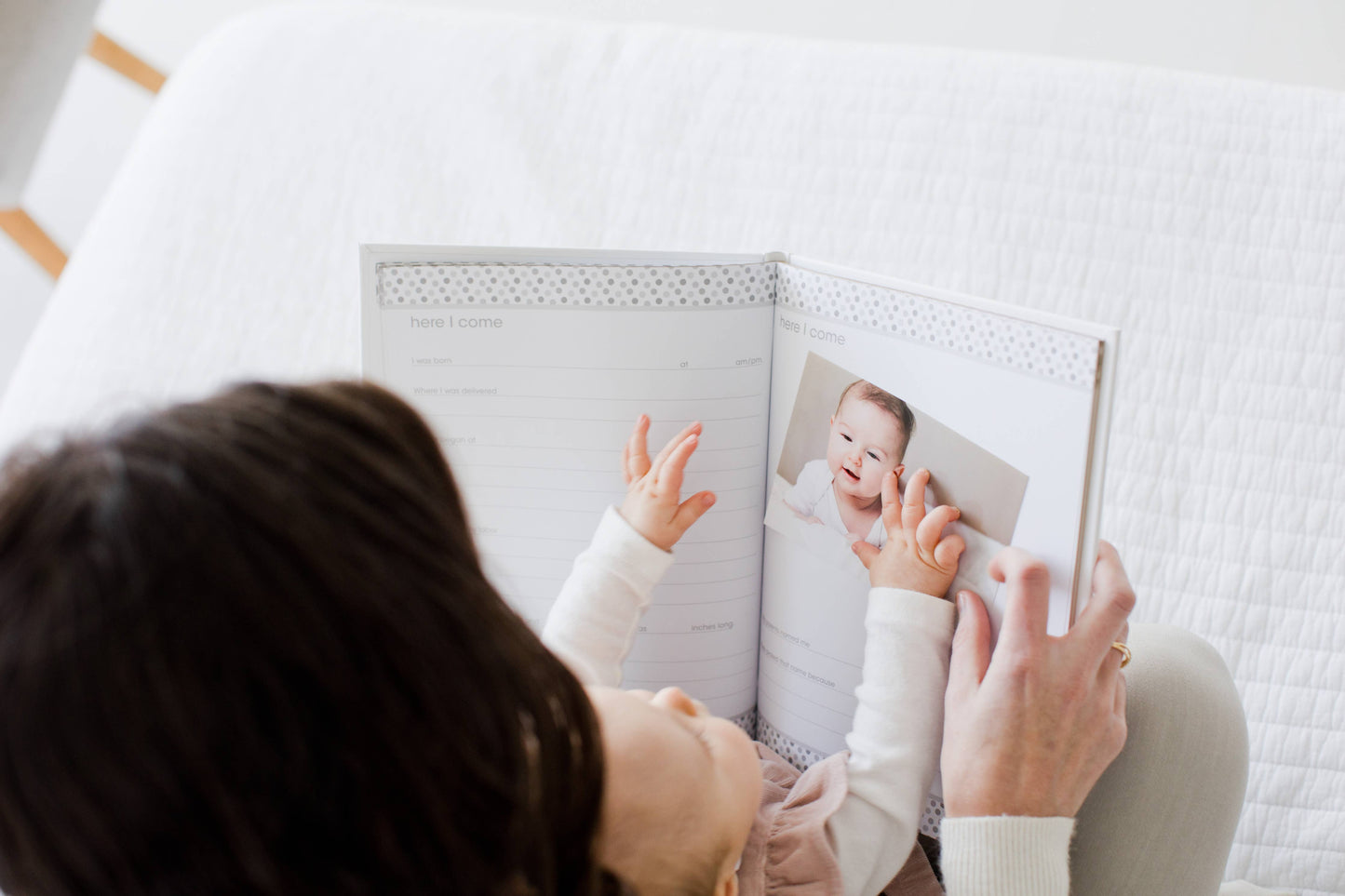 Hello Baby Baby Book, Black & Gold