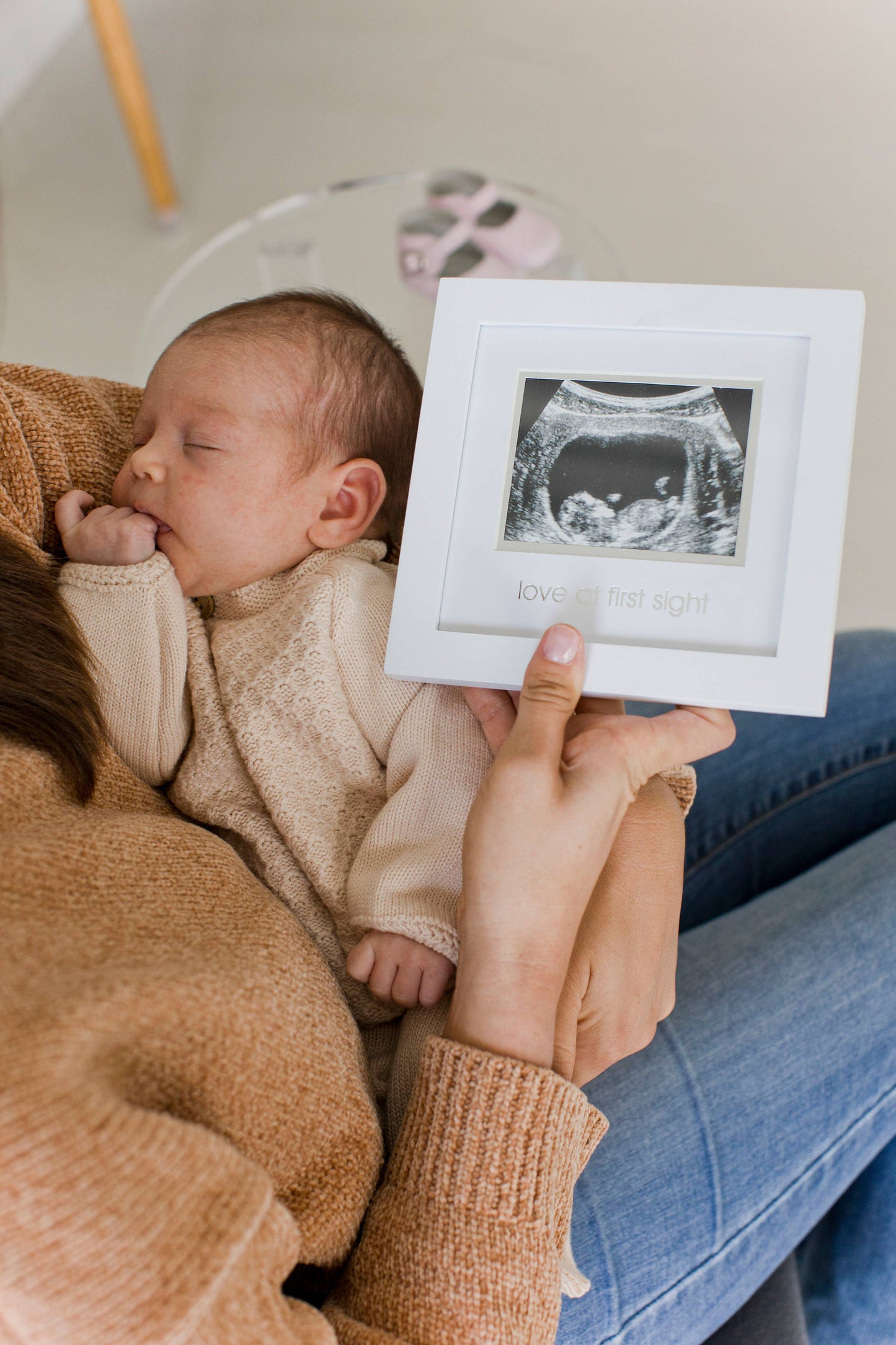 Love At First Sight Sonogram Frame, White