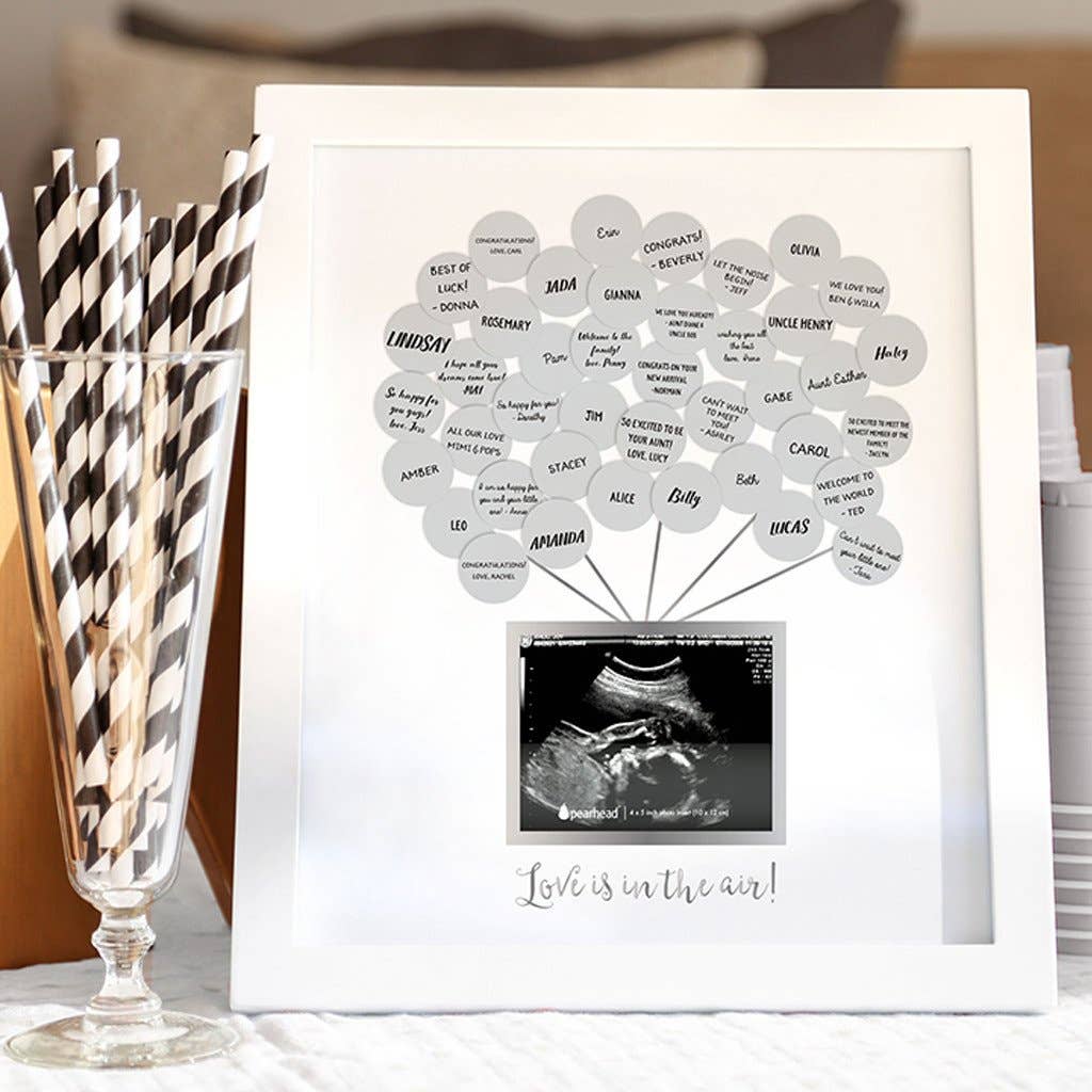 Baby Shower Guest Sonogram Frame & Sticker Set