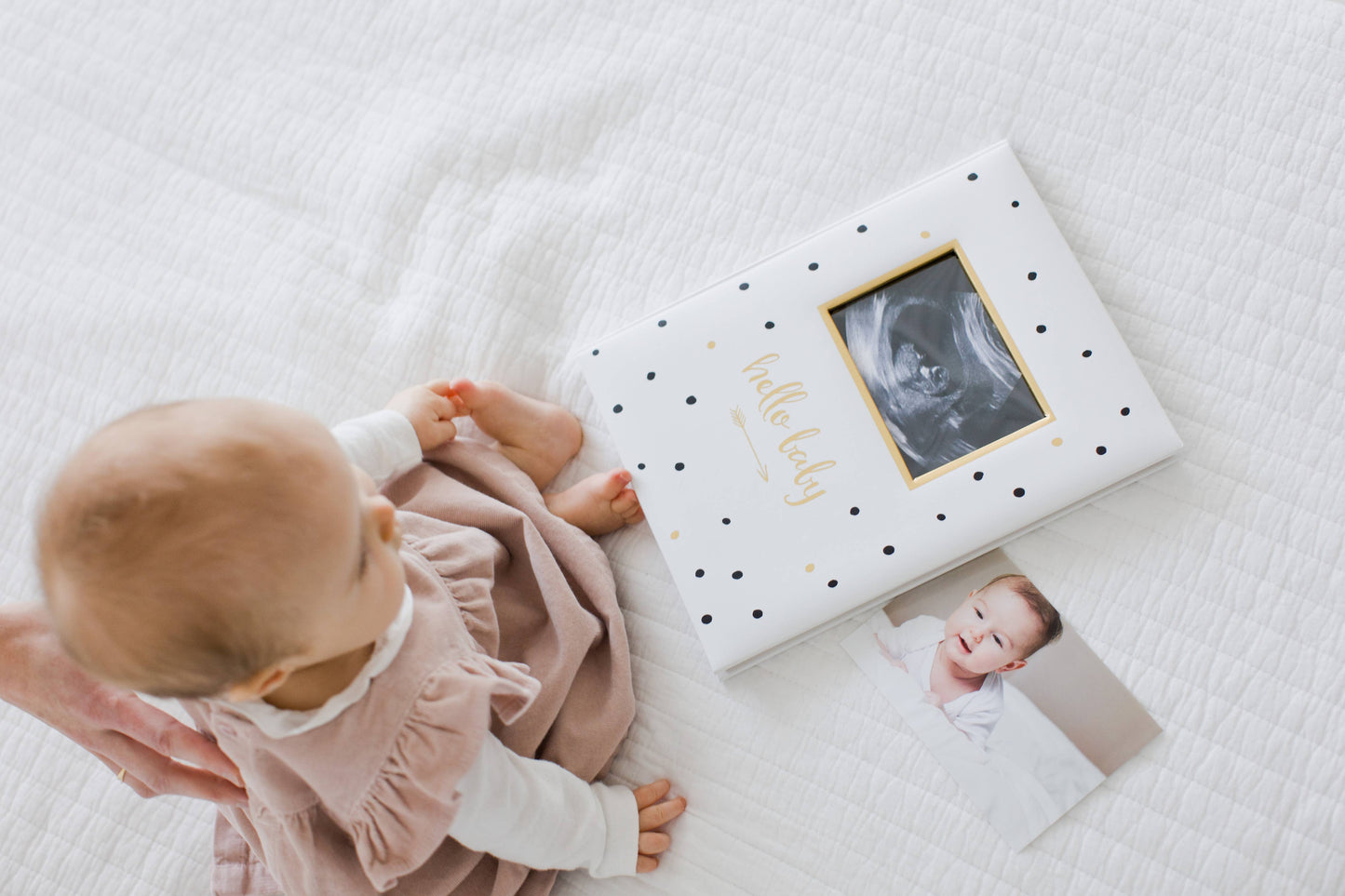 Hello Baby Baby Book, Black & Gold
