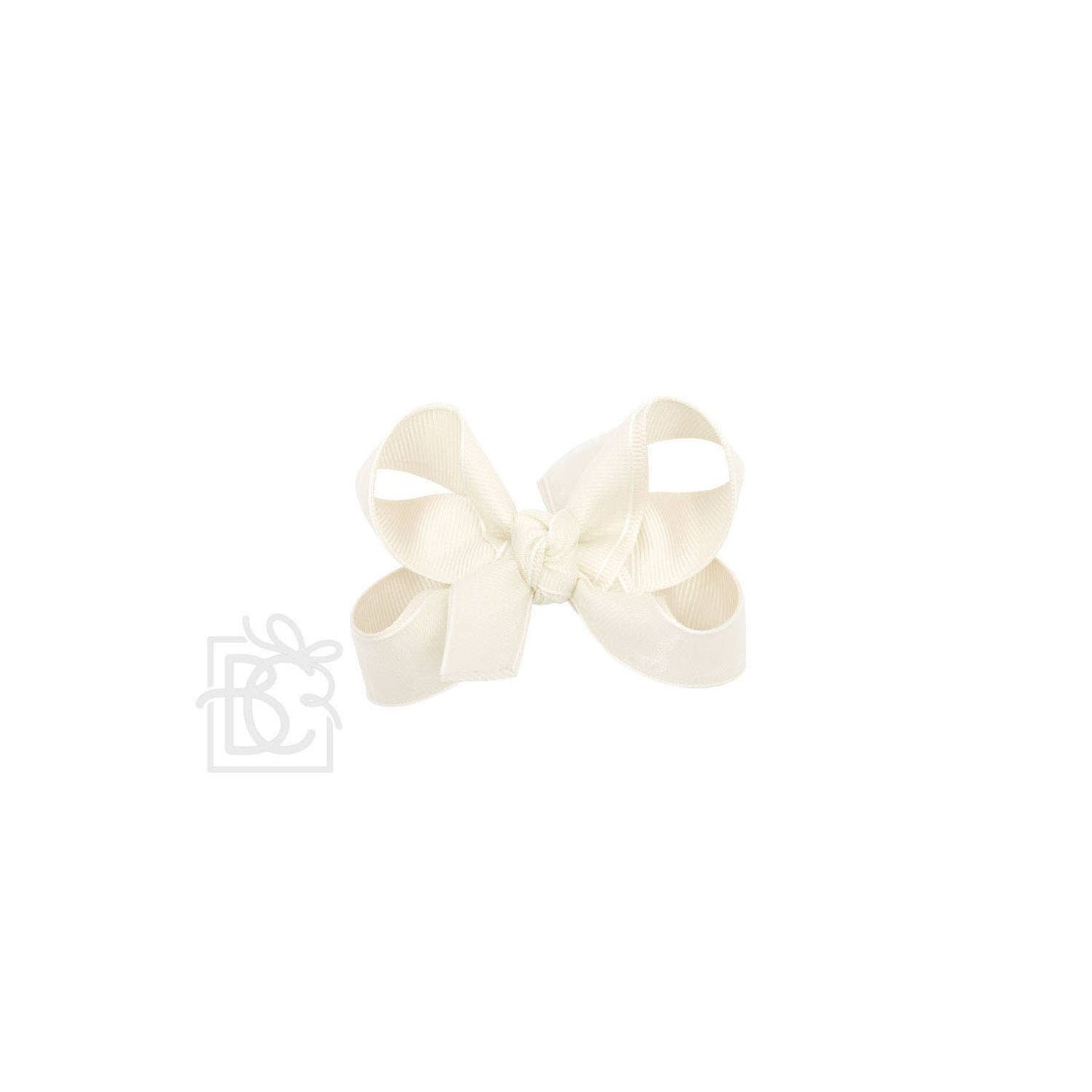 LAYERED ORGANZA/GROSGRAIN BOW ON CLIP: 6.5" Jumbo - 2.25" Ribbons on Lg. Alligator Clip / COPEN
