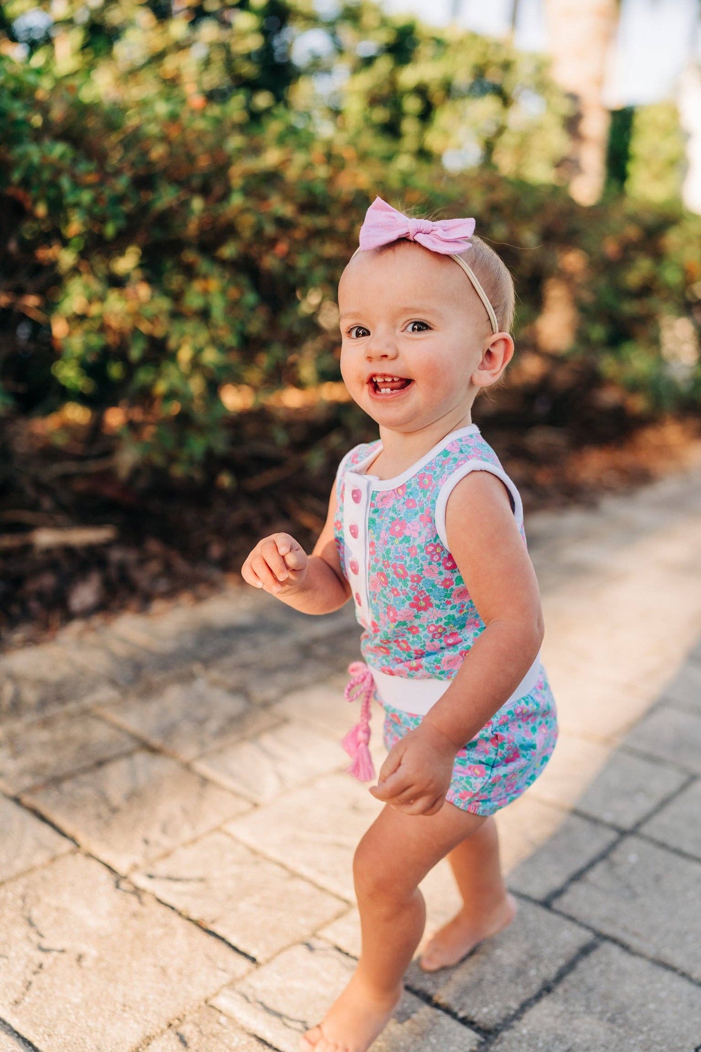 Neon Floral Romper
