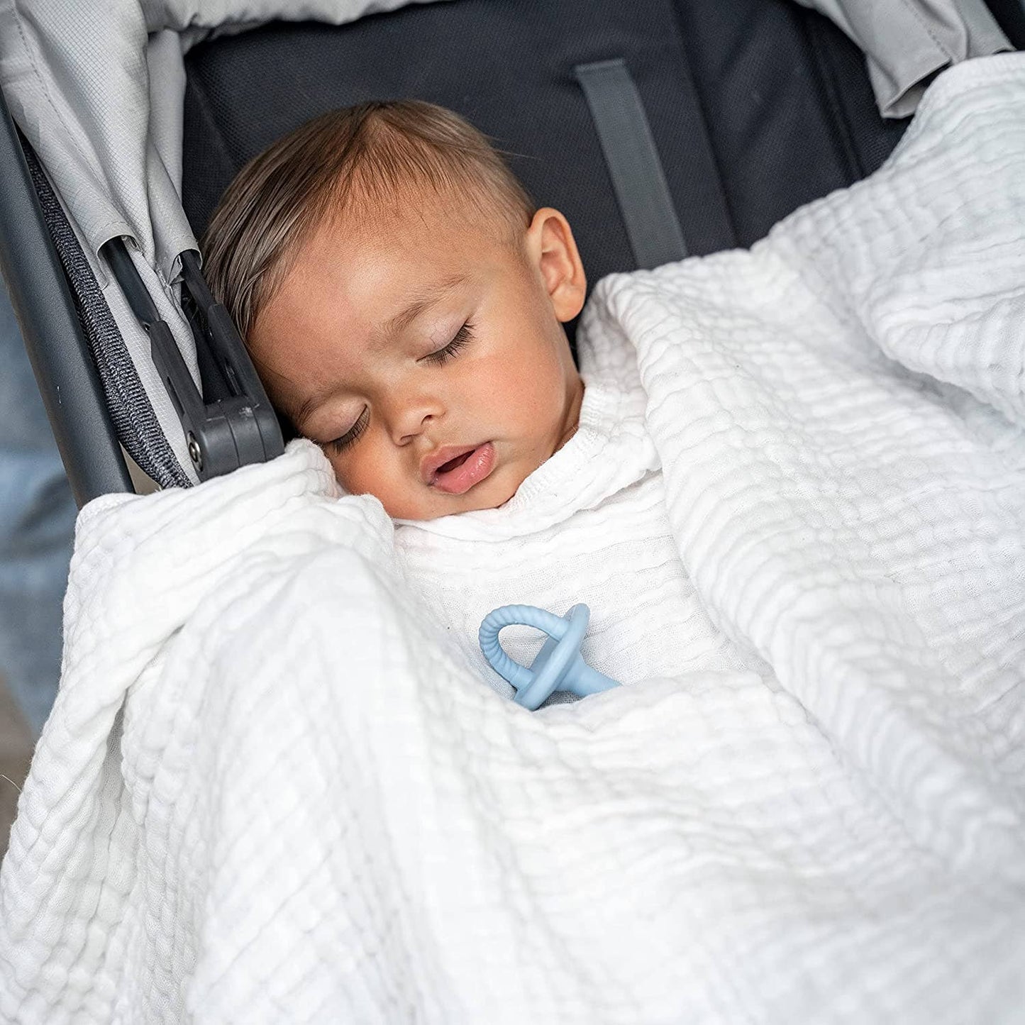 Comfy Cubs Muslin Baby Blanket, 40" x 40" Swaddle Blanket