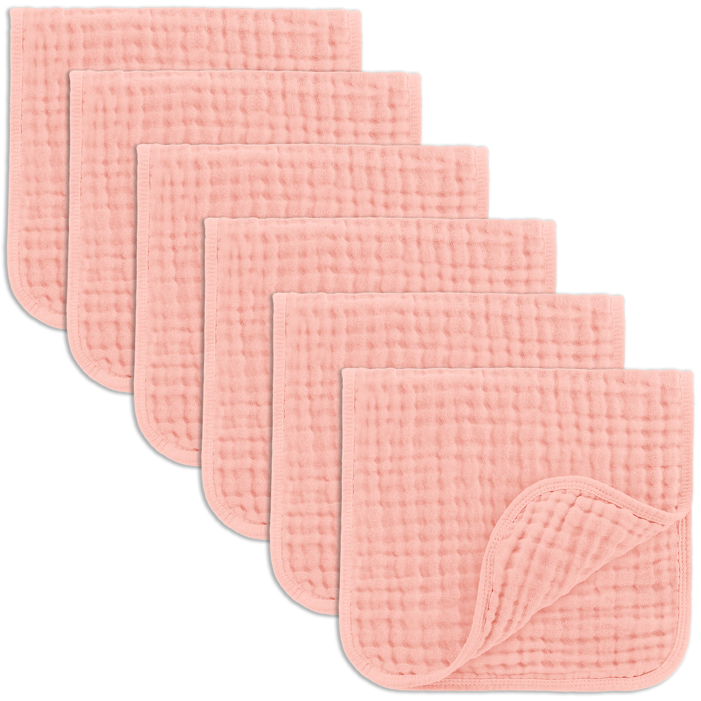 Comfy Cubs Baby Burp Cloths - 100% Muslin Cotton 6-Pack 20”X10”