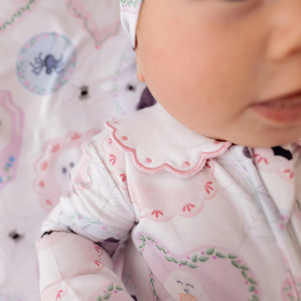 Posh Peanut Posh Spooks Footie Scallop Collar One Piece