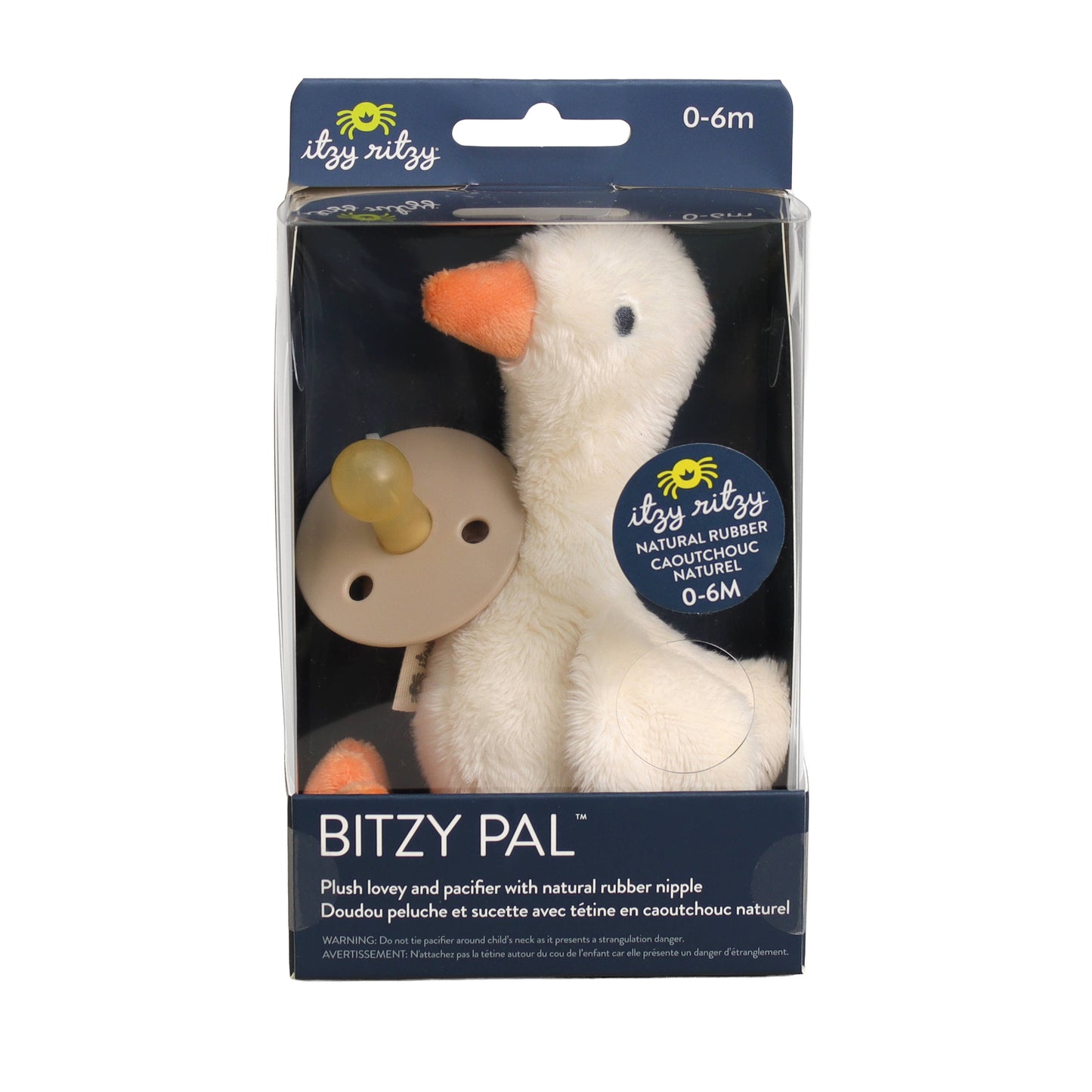 *NEW OPTIONS* Bitzy Pal Natural Rubber Pacifier & Plush: Bow