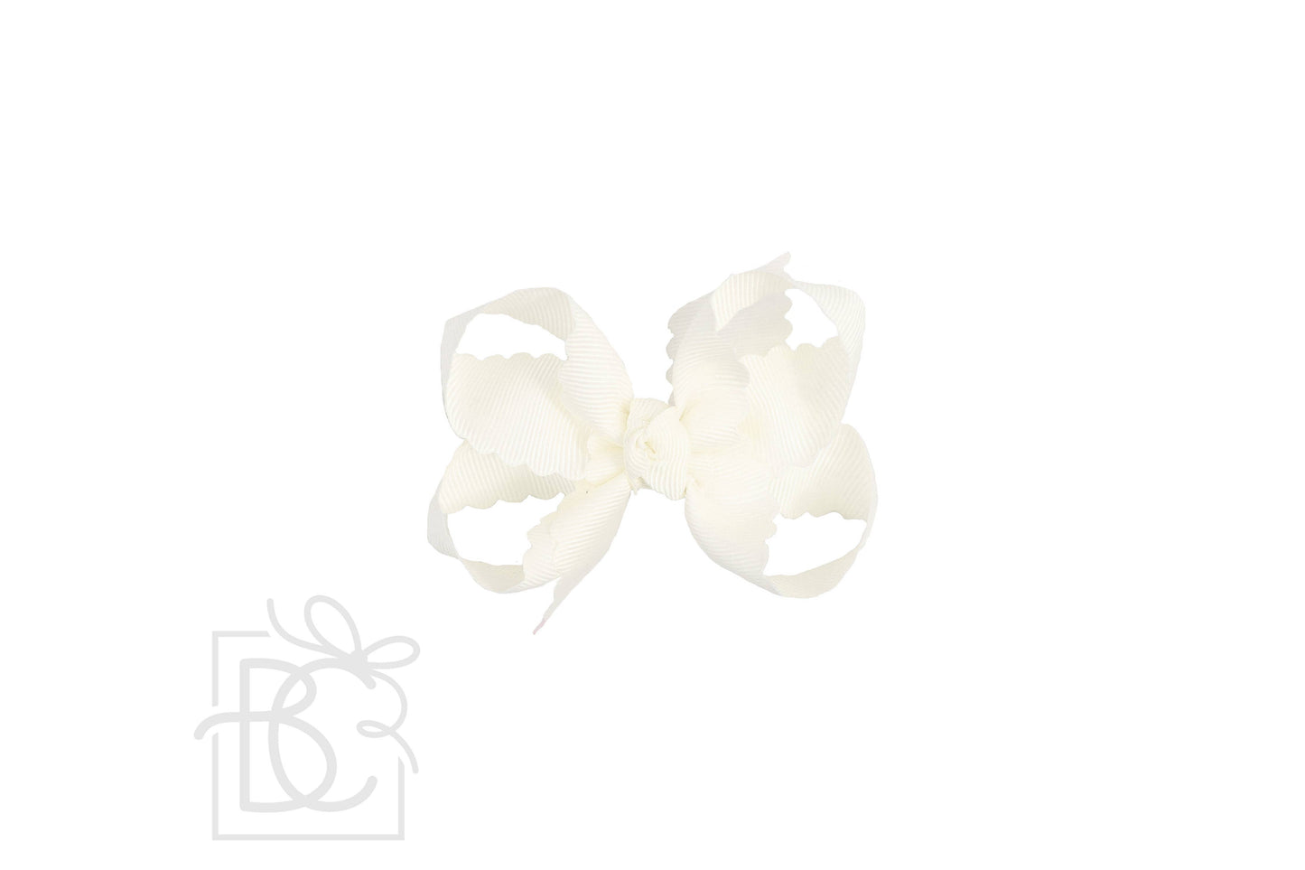 SCALLOPED EDGE BOW: Fresco / 5.5" Extra Large - 2.25" Ribbon on Alligator Clip