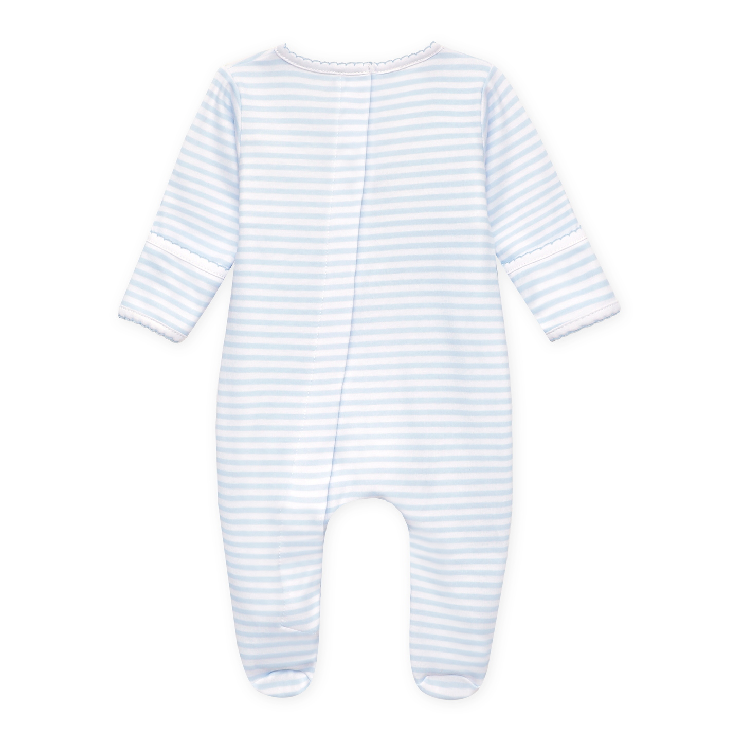 Magnolia Baby Coastal Treasures Smocked Footie - Light Blue