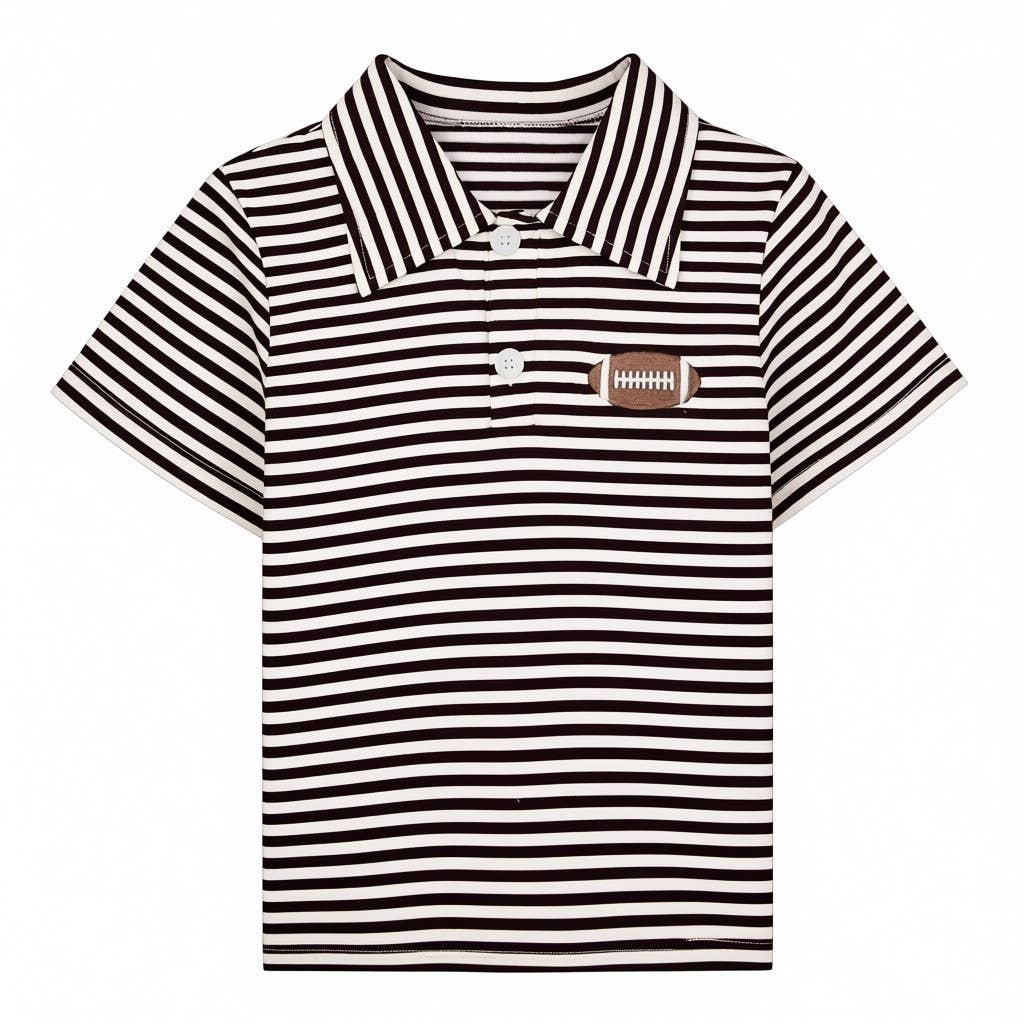 Maroon & White Football Polo