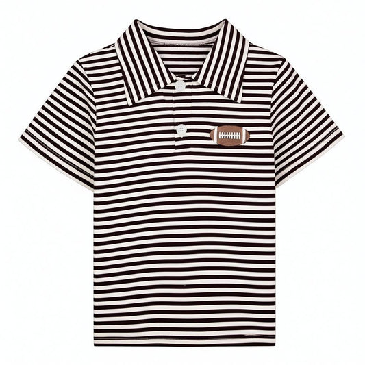 Maroon & White Football Polo