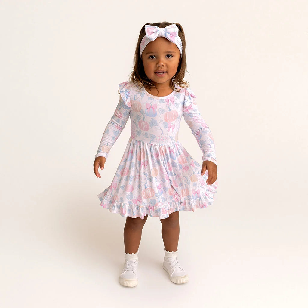Posh Peanut Posh Pumpkins Ruffled Twirl Dress