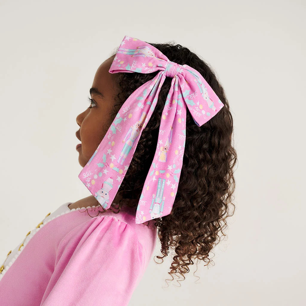 Posh Peanut Nutcracker Luxe Bow Hair Clip