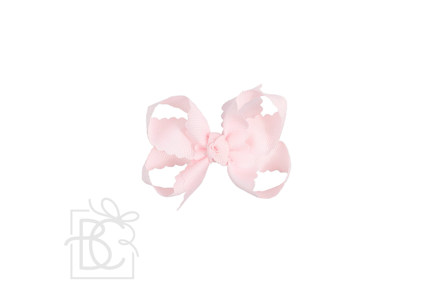SCALLOPED EDGE BOW: Fresco / 5.5" Extra Large - 2.25" Ribbon on Alligator Clip
