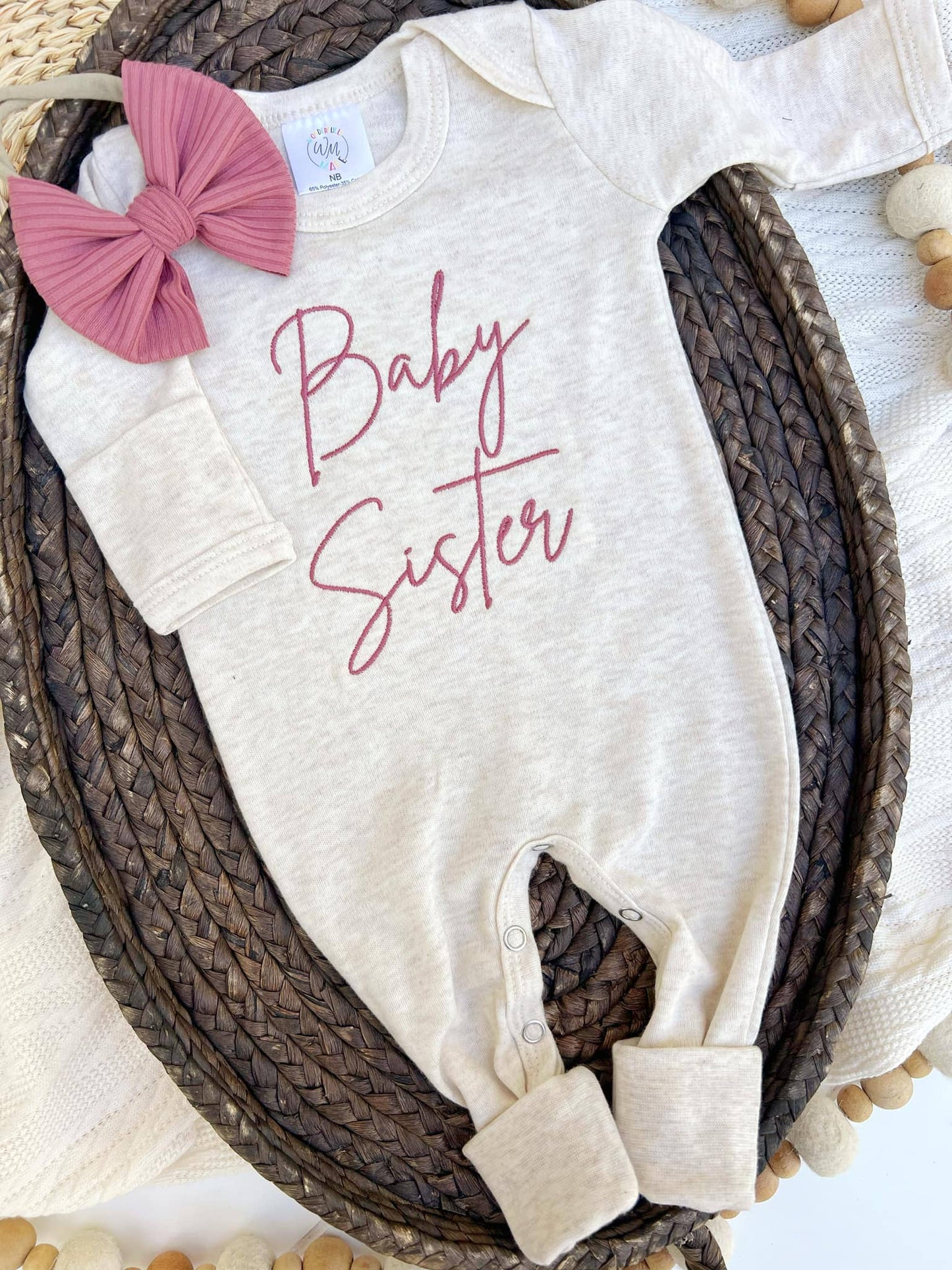 Baby Romper | Baby Sister Pink | Romper only