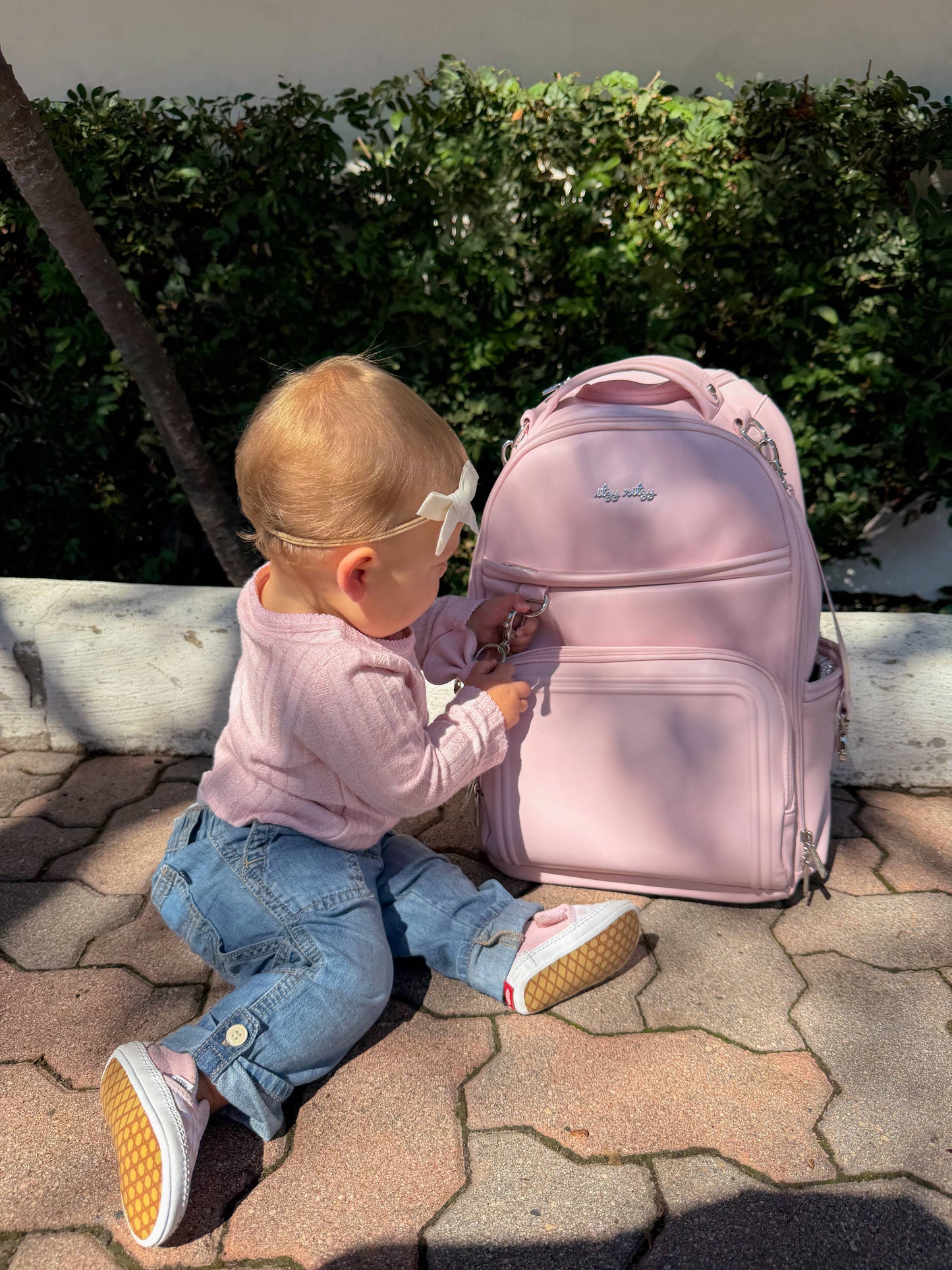 Itzy Ritzy Ribbons & Roses Boss Plus™ Backpack Diaper Bag
