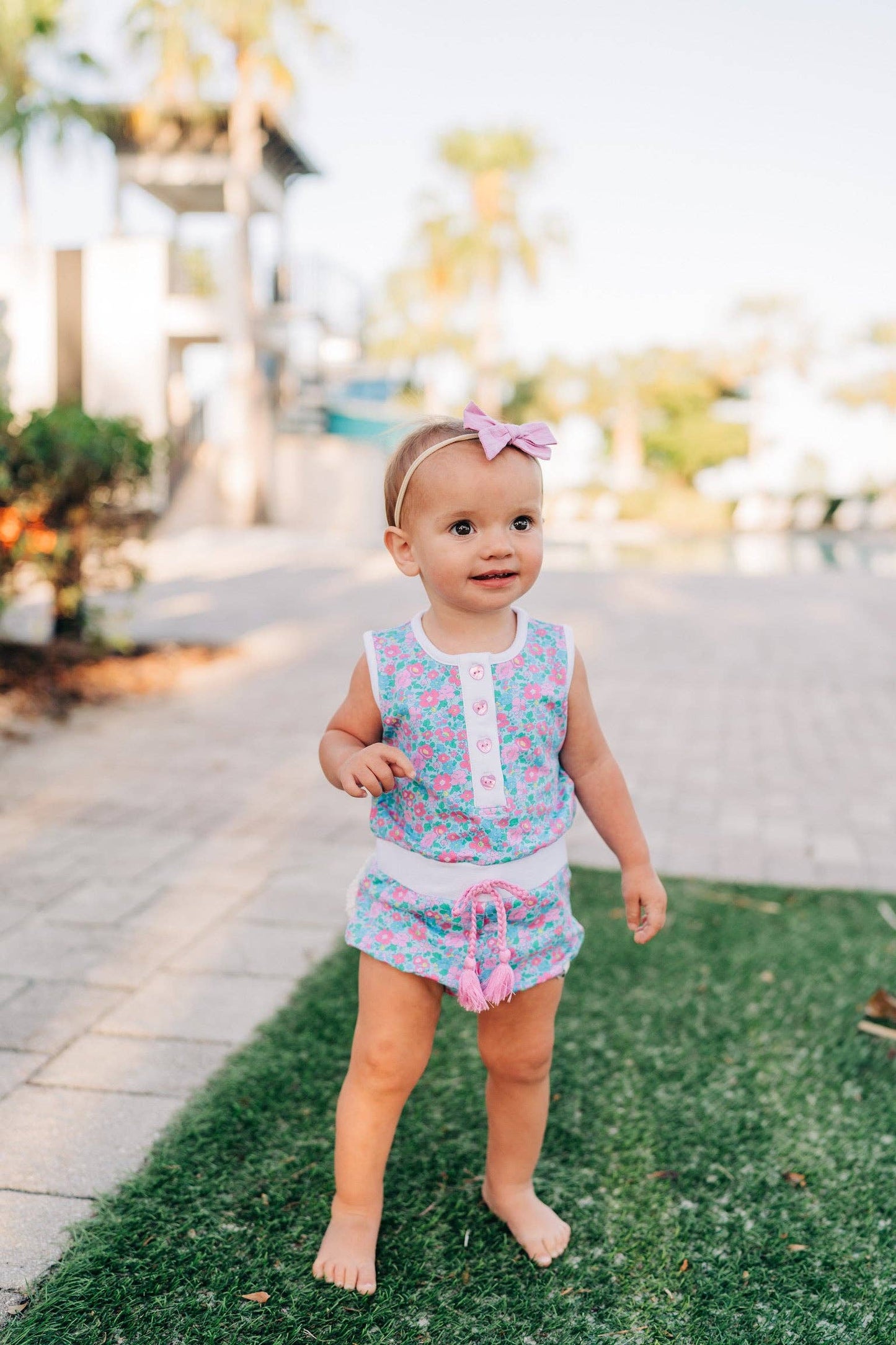 Neon Floral Romper