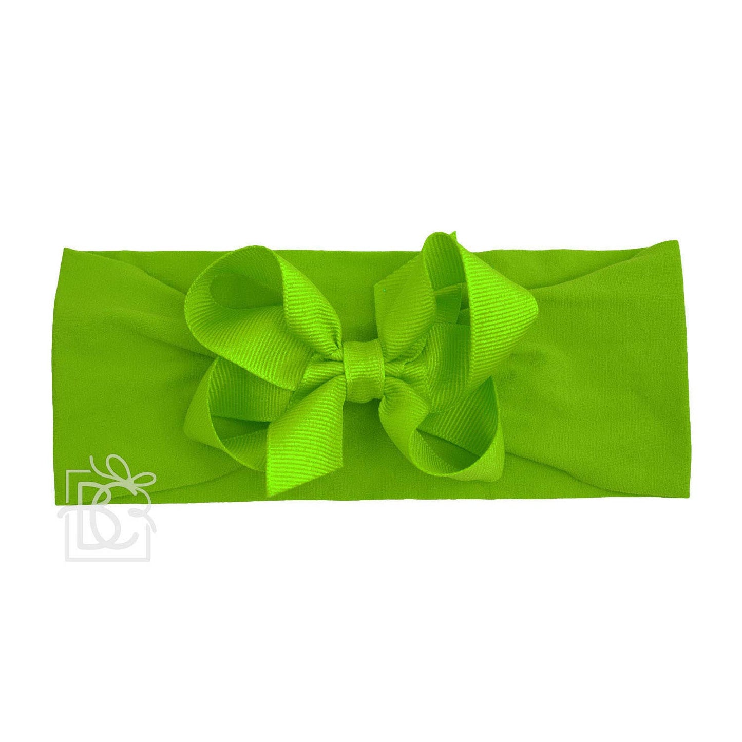 WIDE PANTYHOSE HEADBAND W/CLASSIC GROSGRAIN BOW: MILLENNIUM BLUE 5.5" Huge