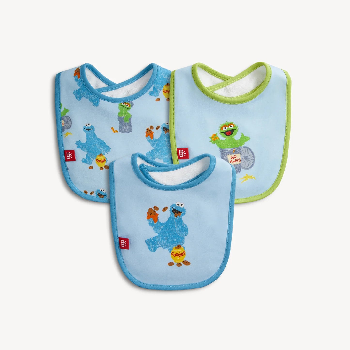 Magnetic Me Sesame Street Cookie & Oscar Bib 3-Pack