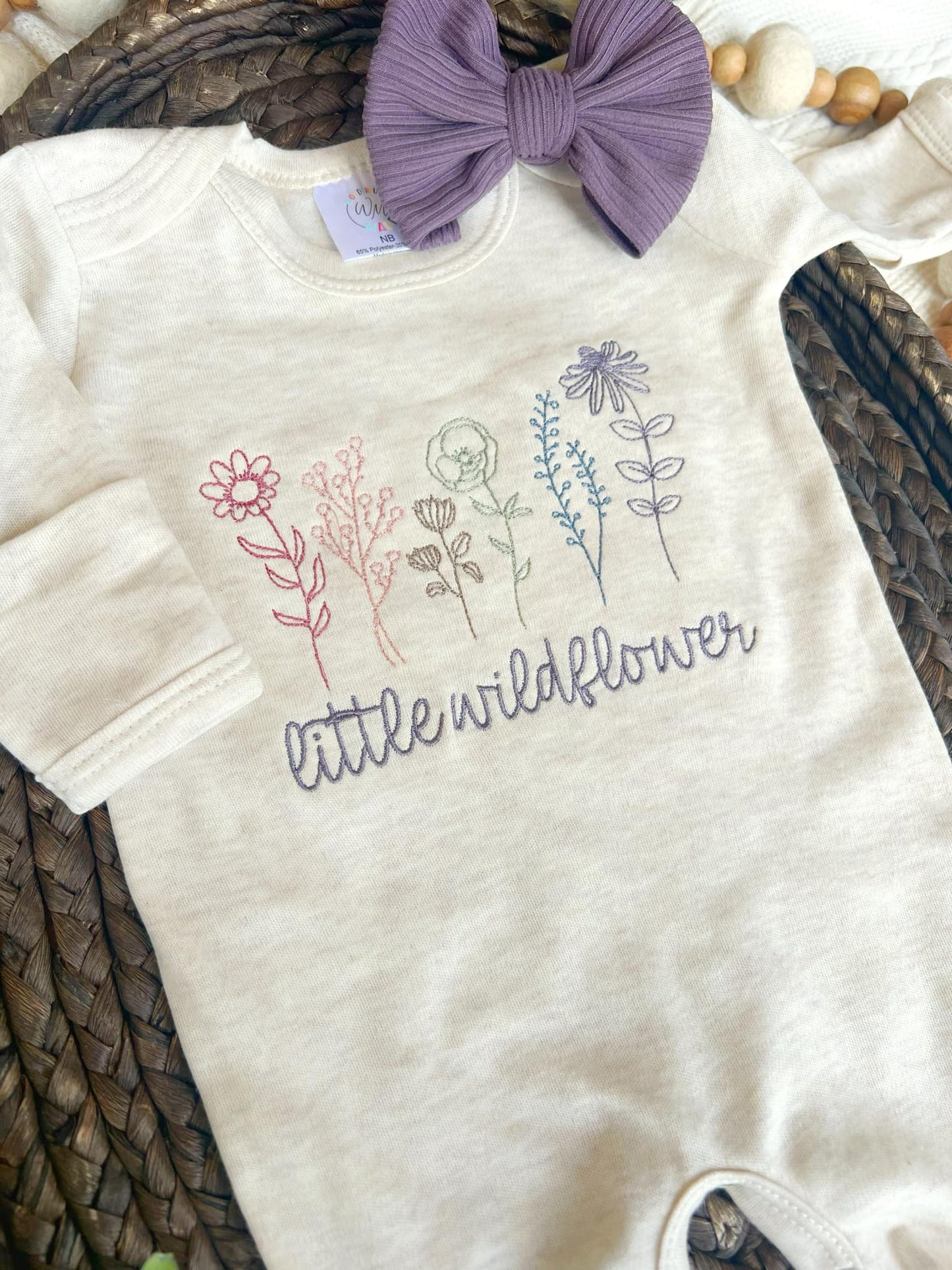 Baby Girl Romper | Little Wildflower: Preemie / Romper Only
